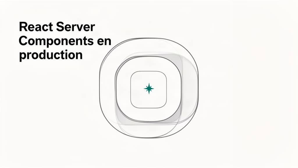 Code React coloré sur écran sombre illustrant les composants serveur en production